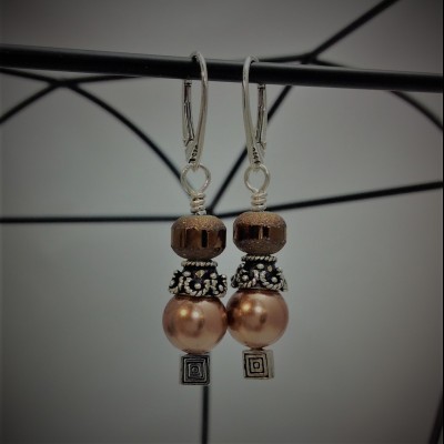 Copper Keys Earrings